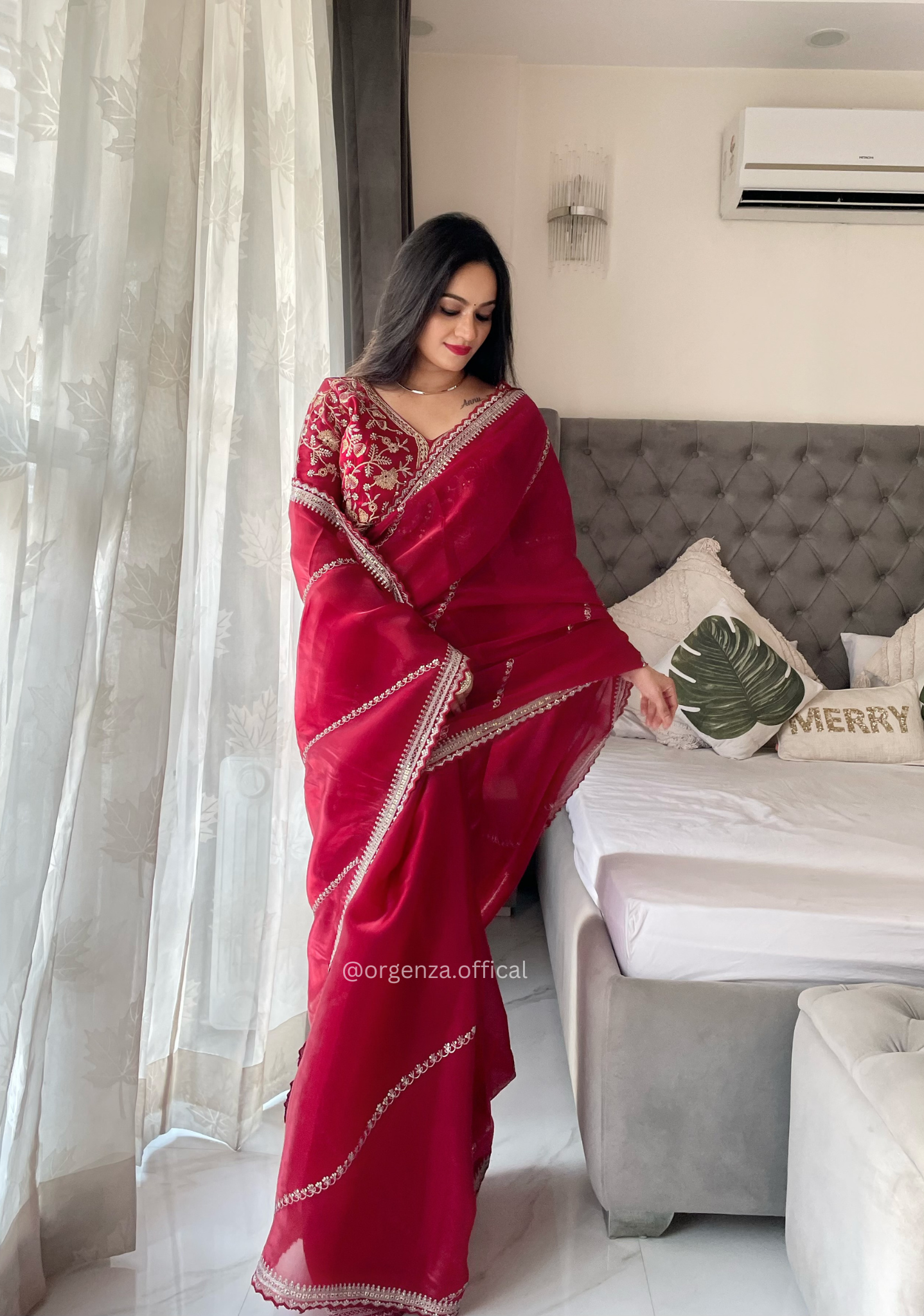 Soft jimmy Choo Silk Saree With Readymade Blouse
