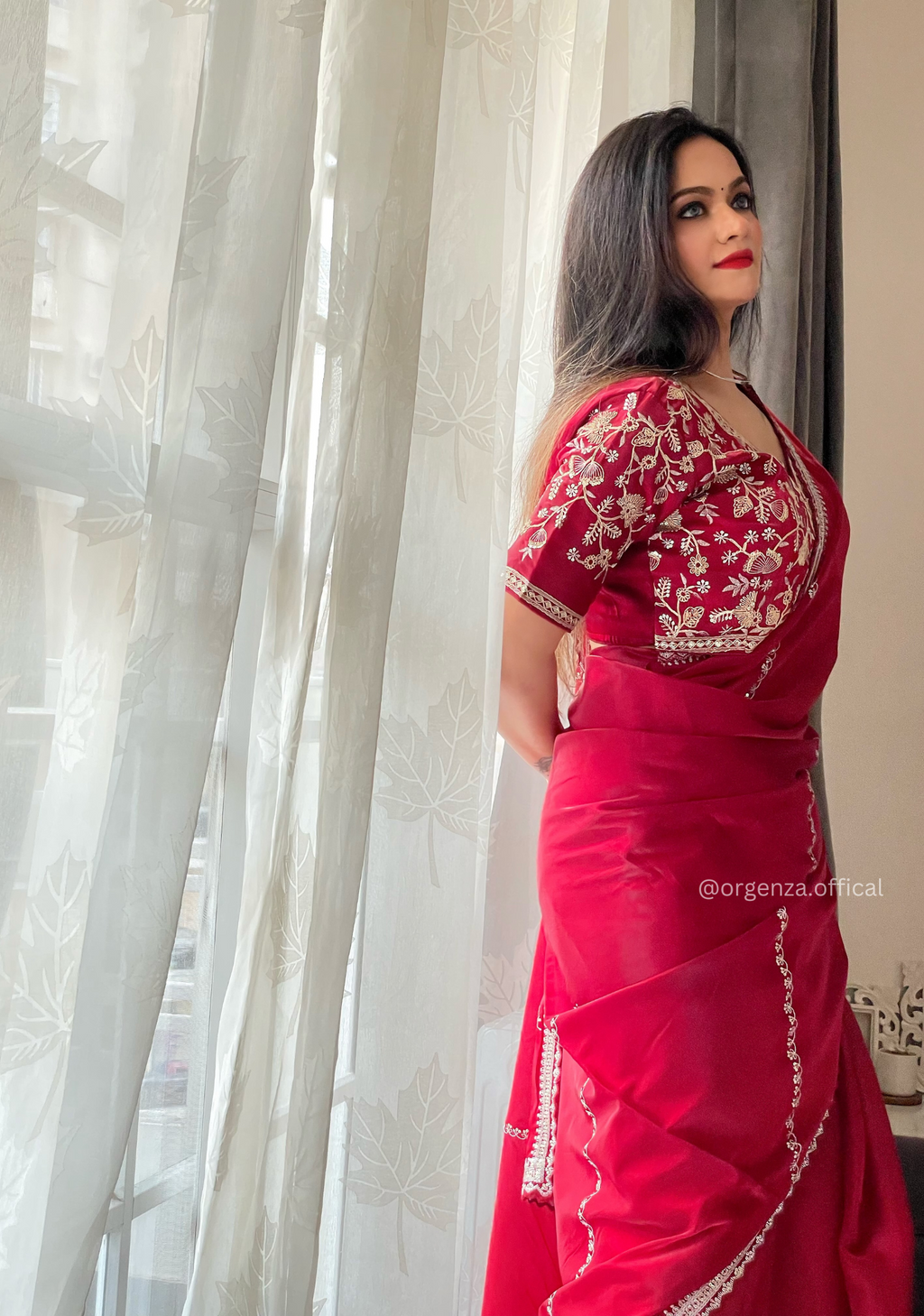 Soft jimmy Choo Silk Saree With Readymade Blouse