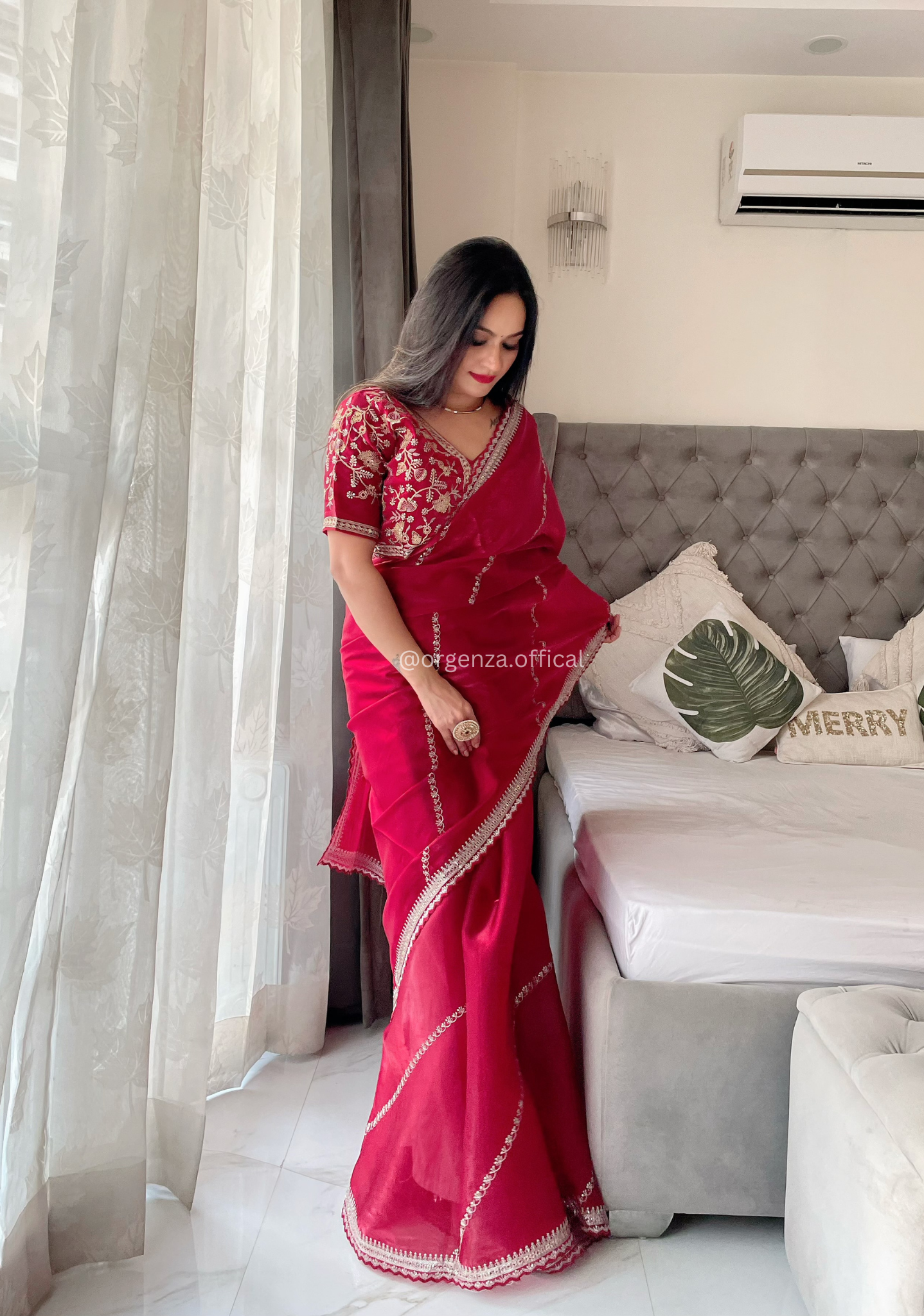 Soft jimmy Choo Silk Saree With Readymade Blouse