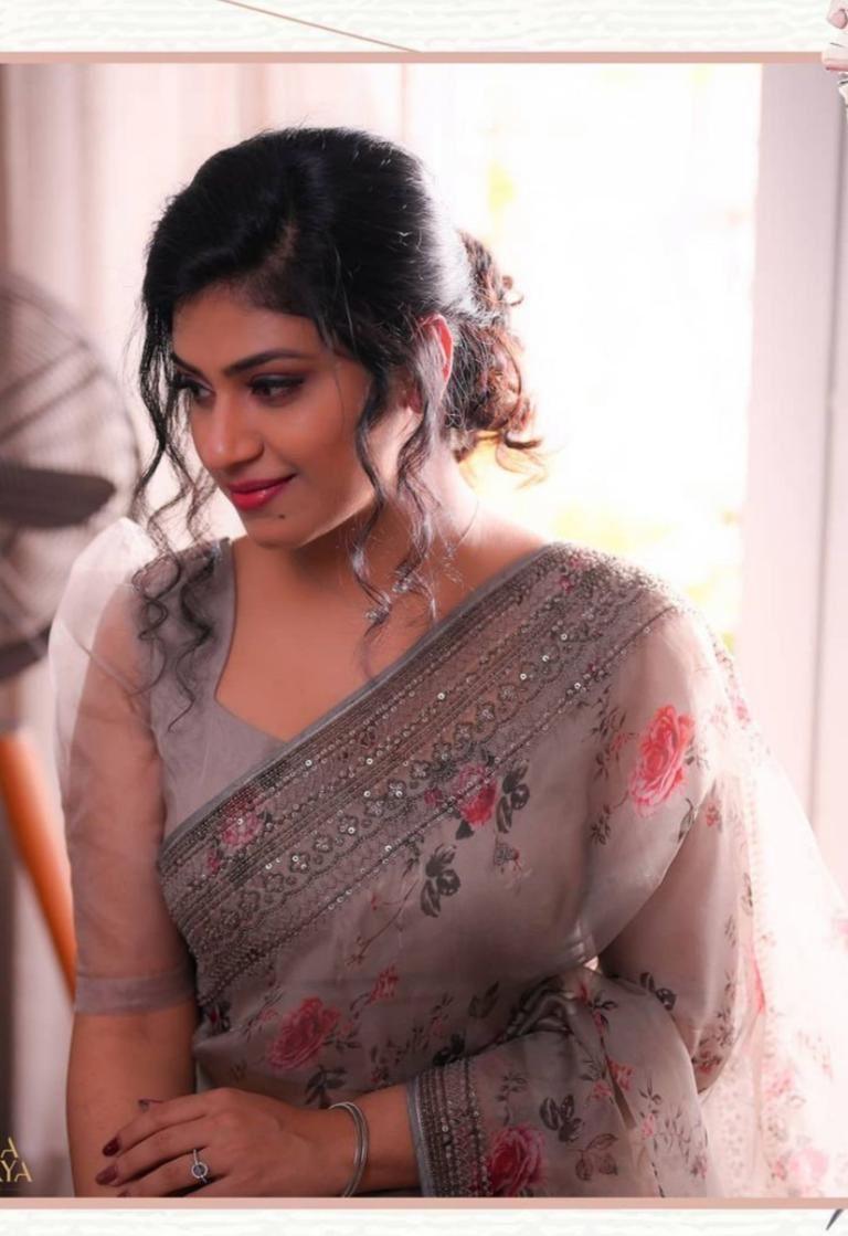 Orgenza Grey Color Pure Organza Silk Saree And  Grey Codding Sequence Work